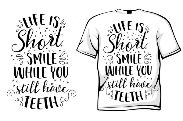 Lächeln Wenn Sie Noch Zähne Haben Zitat Motivationsplakat — Stockvektor