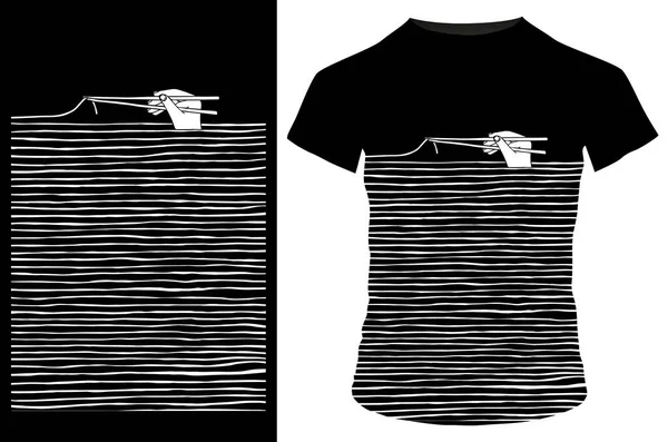 Spaghetti Shirt Shirt — Stockvektor
