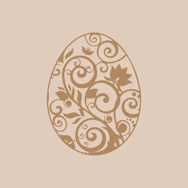 Easter Egg Beige Background — Stock Vector
