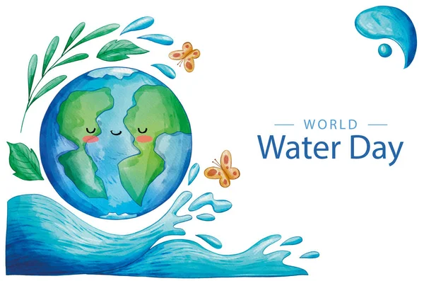 Plakat Zum Weltwassertag — Stockvektor