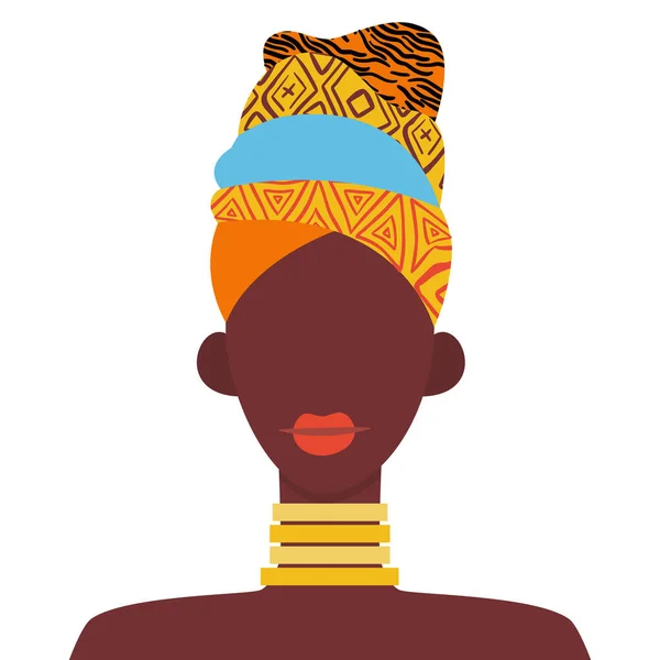 Afrikalı Kadın Vektör Çizim — Stok Vektör