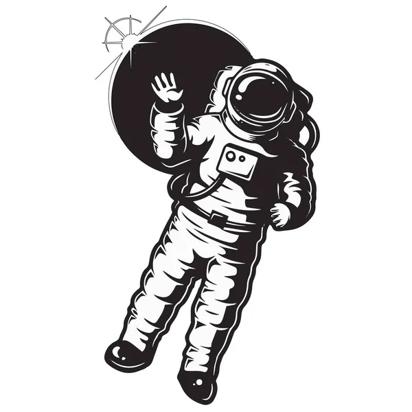 Astronauta Espacio Ilustración Vectorial — Vector de stock