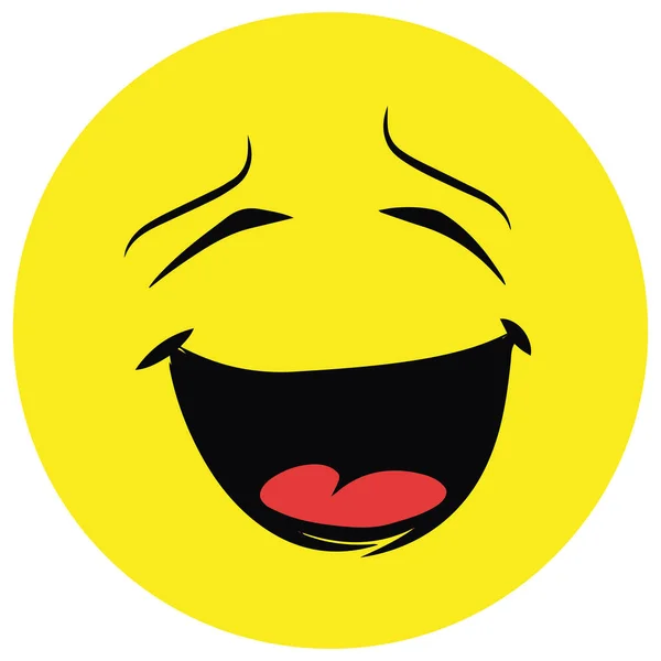 Emoji Gesicht Mit Einem Lächeln Vektorillustration — Stockvektor