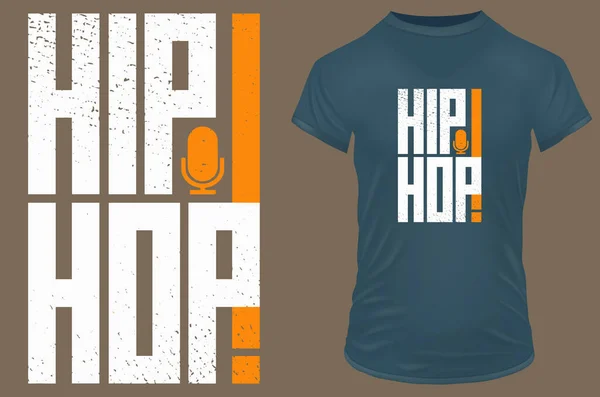 Diseño Camisa Con Hip Hop — Vector de stock