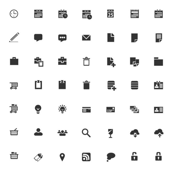 set of universal icons