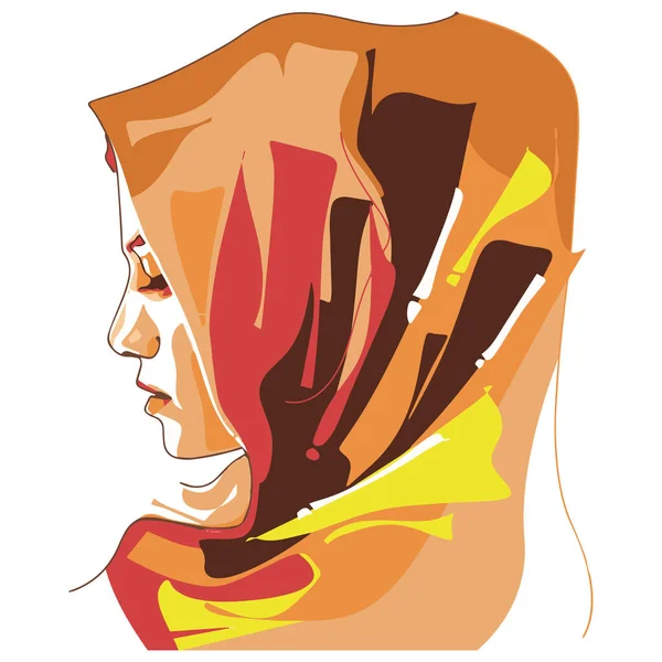 Illustration Vectorielle Femme Musulmane — Image vectorielle