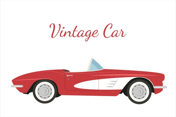 Vintage Classic Car Vector Illustration — Stock Vector