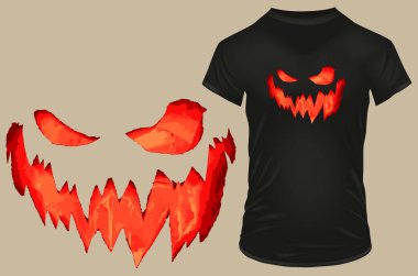 Evil lava smile. Vector illustration for t-shirt, hoodie, website, print, application, logo, clip art, poster and print on demand merchandise.