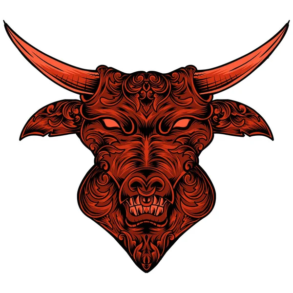 Baphomet Devil Skull Red Sketch Vector Illustration Shirt Hoodie Website — стоковый вектор