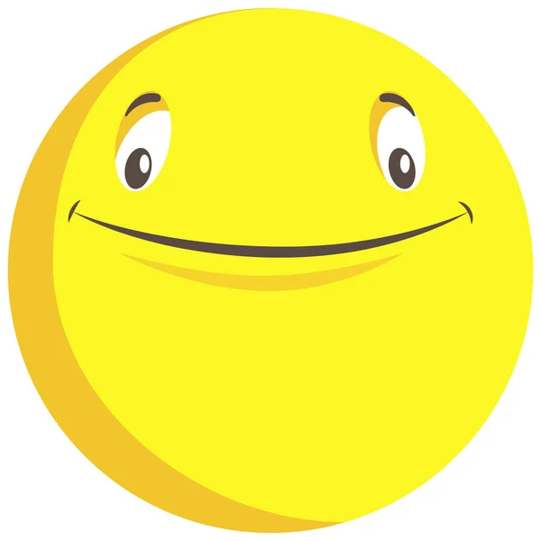 Cute Fat Looking Yellow Face Happy Emoji Vector Illustration Shirt — Vetor de Stock