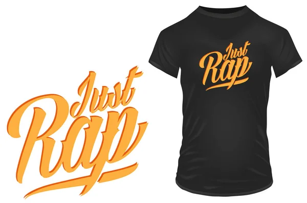Just Rap Golden Typography Inspirational Motivational Quote Vector Illustration Shirt — Vector de stock