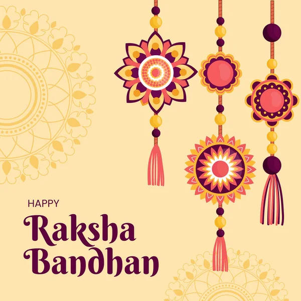 stock vector Happy Raksha Bandhan Typographic Design Template. Rakhi festival greeting card. Indian brother and sister festival. Vector illustration.