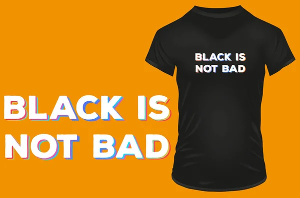 Black Bad Fashion Typography Vector Illustration Tshirt Website Print Clip — Stock Vector