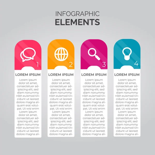 Infographic Workflow Design Template Vector Business Template Presentation Creative Concept — Stock Vector