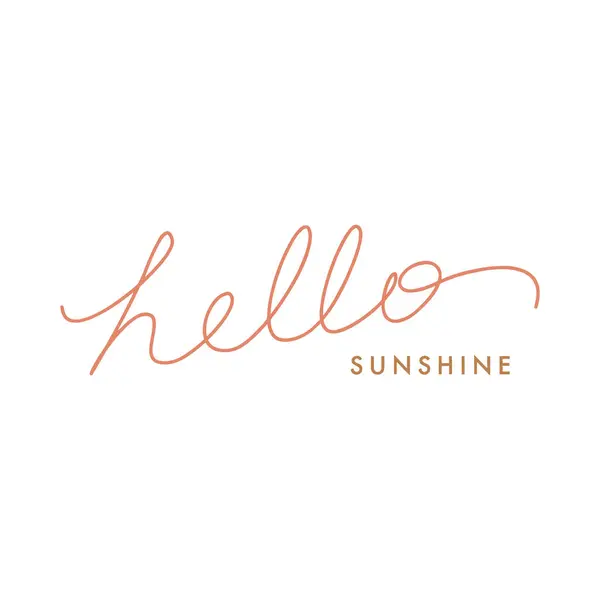 Hello Sunshine Cute Lovely Typography Vector Illustration Tshirt Website Print — Stock Vector