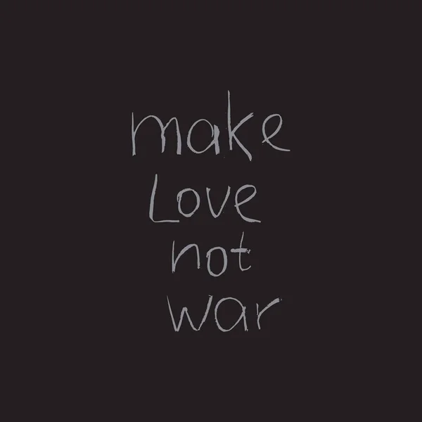 Make Love War Funny Cute Love Quote Vector Illustration Tshirt — Stock Vector