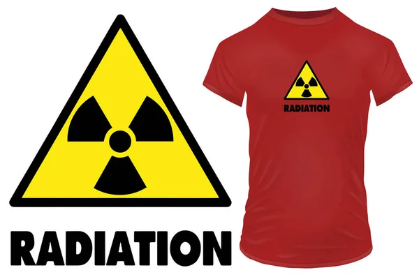 Sinal Radiação Símbolo Ícone Logotipo Ilustração Vetorial Para Tshirt Site — Vetor de Stock