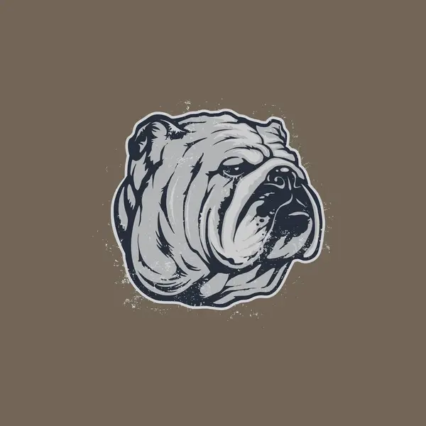 Illustration Vectorielle Tête Bulldog — Image vectorielle