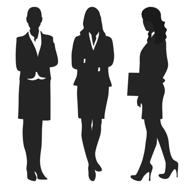 Mulheres Negócios Uns Ternos Pretos —  Vetores de Stock
