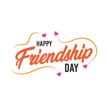 Happy friendship day. Vector illustration for tshirt, website, print, clip art, poster and print on demand merchandise. clipart