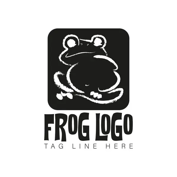 stock vector Frog logo illustration t-shirt typography for print