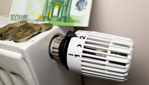 Αύξηση Του Κόστους Θέρμανσης Και Ηλεκτρικής Ενέργειας Στην Ευρώπη Θέρμανση — Φωτογραφία Αρχείου