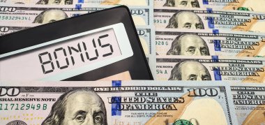 Calculator with the word 