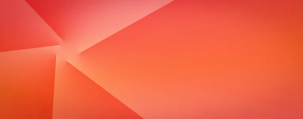 Abstract orange and red background with gradients and stripes for design. Long, wide flaming background. Geometric shapes of reddened color. Lines, triangles, stripes, squares. Modern futuristic tangerine gradient. Light and dark shades. Web banner