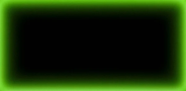Bright neon green frame. Dark abstract unique blurred grainy background for website banner. Desktop design. A large, wide template, pattern. Color gradient, ombre, blur. Defocused, colorful