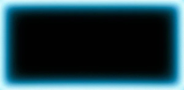 Bright neon blue frame. Dark abstract unique blurred grainy background for website banner. Desktop design. A large, wide template, pattern. Color gradient, ombre, blur. Defocused, colorful