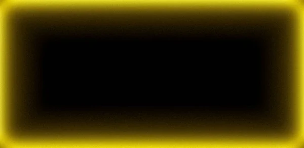 Bright neon yellow frame. Dark abstract unique blurred grainy background for website banner. Desktop design. A large, wide template, pattern. Color gradient, ombre, blur. Defocused, colorful