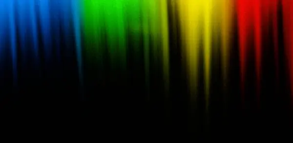 Dark illustration in rainbow colors. Blue green yellow orange red blurred grainy background for website banner. Desktop design. A large wide template, pattern. Color gradient ombre, blur. Colorful mix