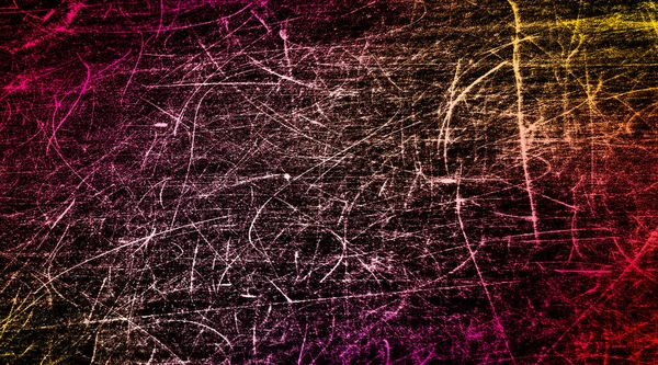 Original red yellow pink orange grunge background. Texture with large and small grain scratches and damage. Desktop design, website banner. Big, wide, colorful, mix, bright distress template, pattern