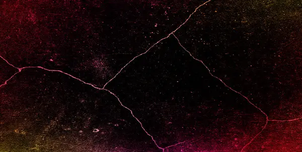 Dark red grunge background. Concrete wall texture with cracks, large and small grain scratches and damage. Desktop design, website banner. Big, wide, rough colorful, bright distress template, pattern