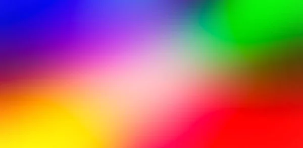 虹色のイラスト ブルー グリーン イエロー オレンジ ピンク ウェブサイトのバナーのユニークなぼやけた背景 デスクトップデザイン 広いテンプレート パターン — ストック写真