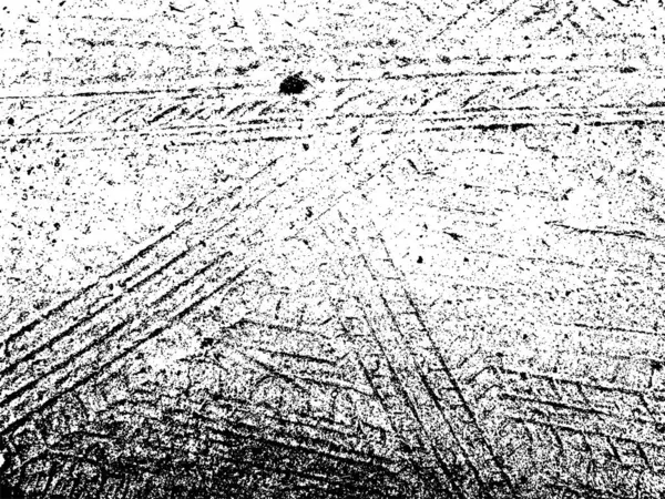 砂にたくさんの車のタイヤプリントのベクトルグラウンジテクスチャー オーバーレイのための苦痛の質 ステンシル デザイン要素 大小の穀物 汚れのスプレー 損傷が付いているラフ抽象的なイラスト — ストックベクタ
