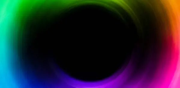 Illustration of a hurricane in rainbow colors. Green blue purple turquoise orange yellow pink red dark circle. Grainy background for website banner. Desktop design. A large, wide template, pattern