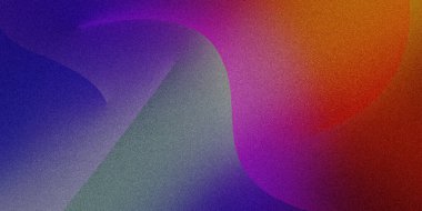 Abstract multicolored shapes, waves, stripes, vectors. Grainy ultra-wide pixel dark neon pink purple blue lilac orange brown gradient exclusive background. Ideal for design, banners, wallpapers clipart