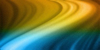 Dynamic dune waves in on a grainy ultra-wide pixel background with multicolored dark yellow orange turquoise blue azure ultramarine gray gradient. Perfect for design, banners, wallpapers, templates clipart