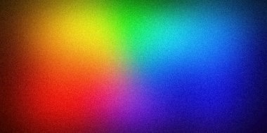 Abstract grainy ultra wide pixel gradient background featuring a vibrant spectrum of colors, including red, yellow, green, blue, purple. Ideal for design banners wallpapers templates projects desktop clipart