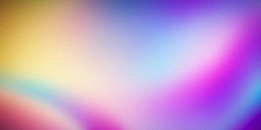 Yumuşak gradyan arkaplanda güzel bir pastel sarı, pembe, mor ve mavi renk karışımı var. Dijital sanat, arka plan ve modern tasarımlar için ideal.