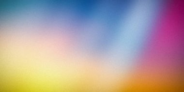 Soyut gradyan arkaplan, sarı, pembe, mavi ve mor renklerin karışımı. Modern tasarımlar, dijital sanat ve yaratıcı görsel projeler için ideal