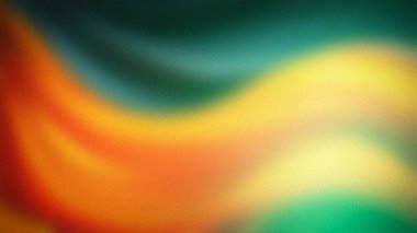 Yeşil, sarı ve turuncu renklerin pürüzsüz geçişleriyle soyut bir gradyan arka plan, canlı ve dinamik bir görsel efekt yaratır.