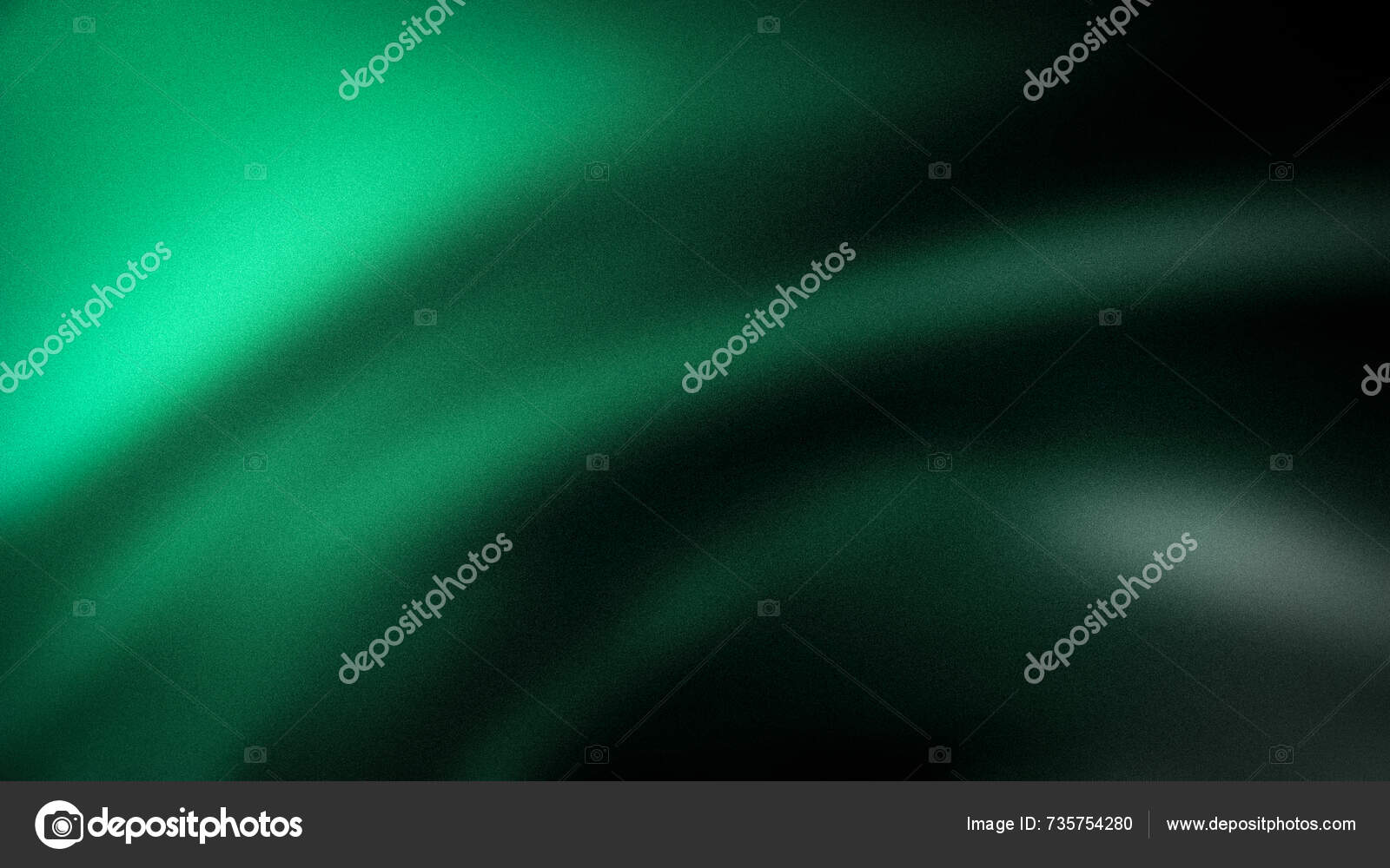 Deep Green Gradient Background Transitioning Light Dark Shades Creating ...