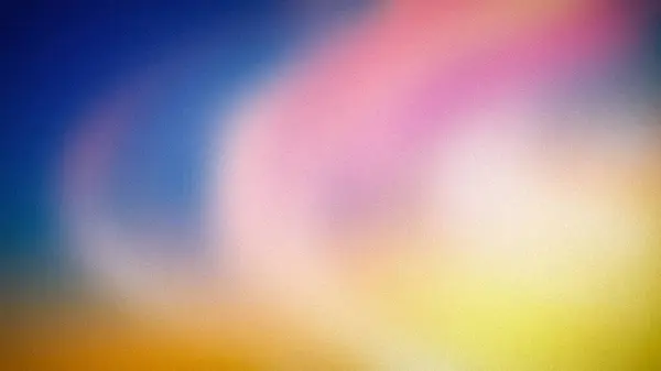 stock image Soft 4K gradient with a grainy texture, featuring smooth transitions between blue, pink, yellow, and white. Ideal for elegant backgrounds, wallpapers, and digital banners