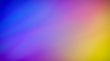 Canlı bir 4K gradyan arka plan. Mavi, mor ve sarı tonlarını ince taneli dokuyla harmanlıyor. Göz alıcı duvar kağıtları, modern tasarımlar ve yaratıcı dijital projeler için mükemmel.