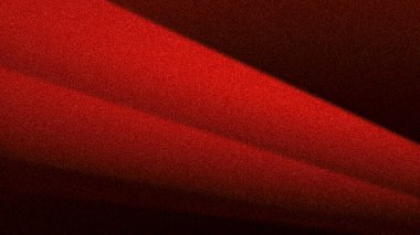 Arkaplanda koyu kırmızı renkler ve enerji ve yoğunluk hissi yaratan çapraz çizgiler var. Kalıplaşmış etkisi derinliği arttırır.