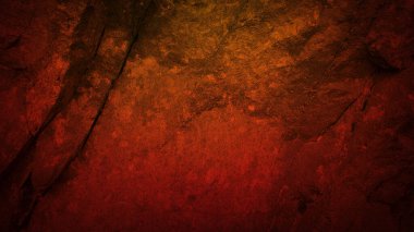 Çarpıcı bir 4K arka planda koyu kırmızı ve turuncu renkte sert granit taş dokusu var. Cesur, ateşli tasarımlar, duvar kağıtları ve pankartlar için ideal