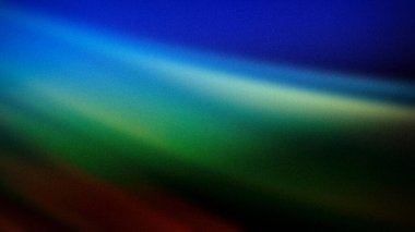 Koyu mavi, yeşil ve ince kırmızı tonlarla harmanlanmış canlı bir gradyan. Tasarım dinamik ve enerjik bir görsel efekt yaratan kumlu bir dokuya sahiptir.