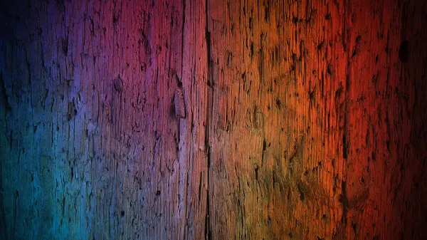 stock image Weathered wood texture in rich, warm-toned rainbow gradient. Ideal for 4K backgrounds, rustic designs, and artistic natural-themed projects